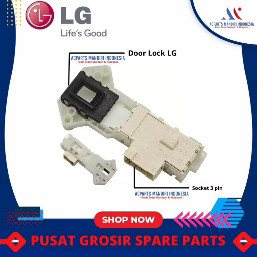 LG WD-M1070D6 ( Doorlock ), Switch pintu / door lock mesin cuci lg wd-m1070d6 front loading