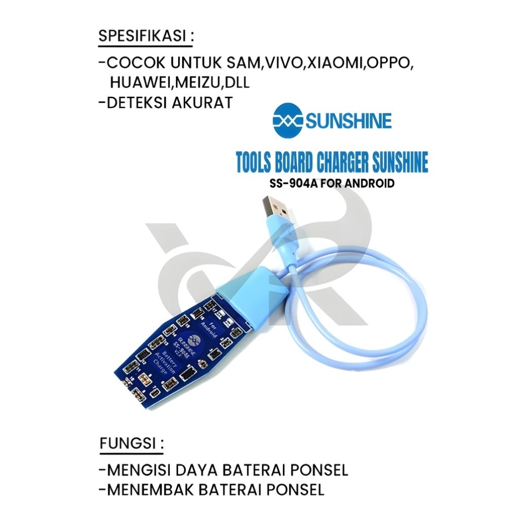 ALAT TEMBAK BATERAI ANDROID / ALAT TEMBAK BATERAI TANAM / TOOL BOARD CHARGER SUNSHINE SS-904A