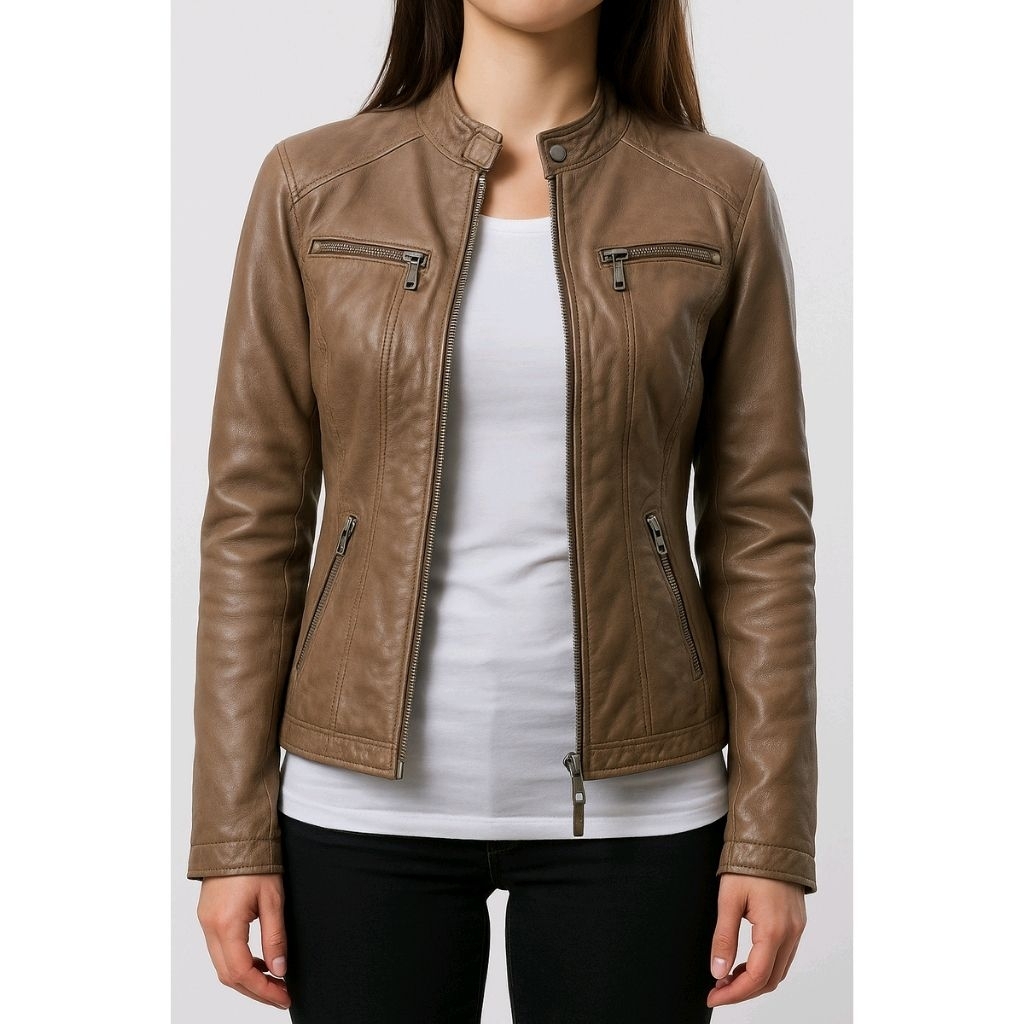 JAKET KULIT WANITA ORIGINAL ASLI 100% KULIT DOMBA