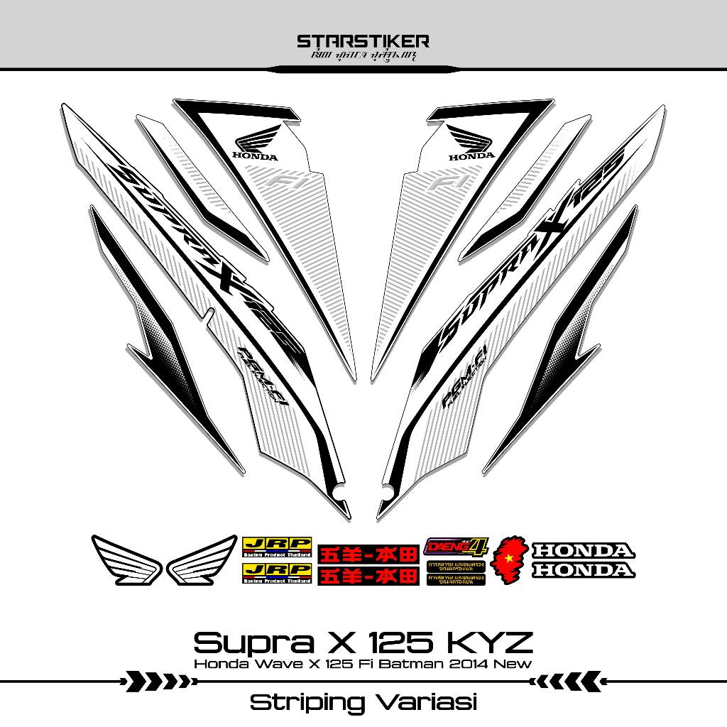 STRIPING SUPRA X 125 FI K123 STIKER STICKER HONDA SUPRA KYZ NEW FI 2014 2018 ORI PRINTING WAVE 125R