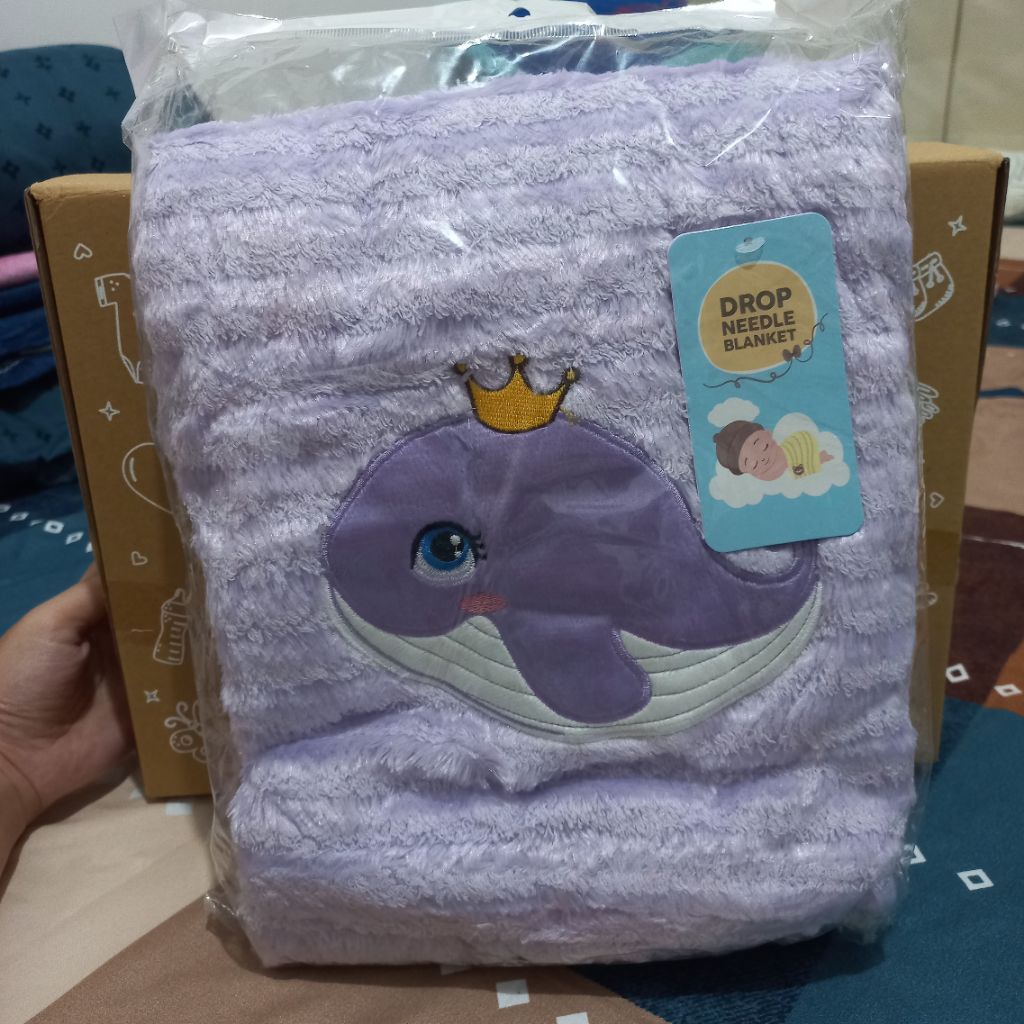 Kintakun Baby X Cuit Drop Needle Blanket - Selimut Bayi Karakter Hewan Lucu