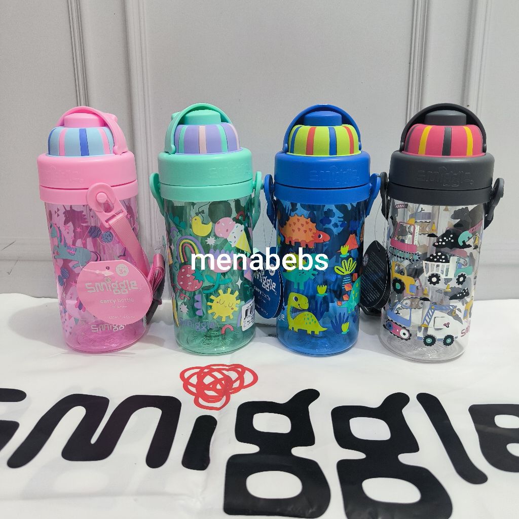 Smiggle bottle teeny r about Green / Over n Under Dino / botol minum original