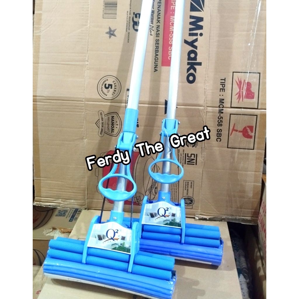 Alat pel lantai pel busa spon GSF pel sodok / pel busa gagang / pel lantai / pel biru / pembersih la