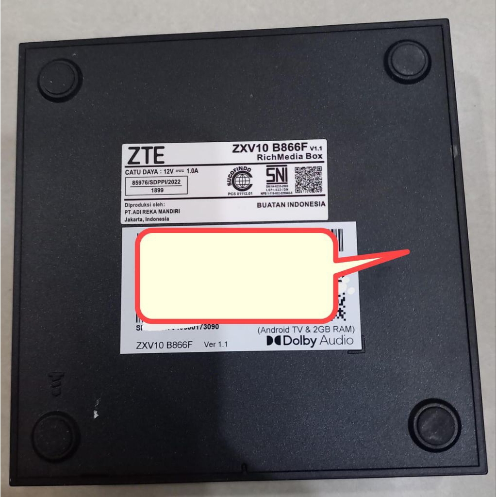 STB B866F v1.1 Fullset (Assesoris + apk)