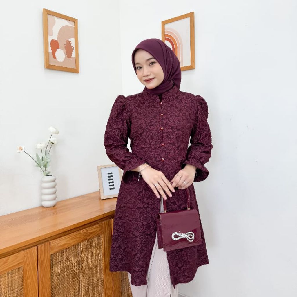 YASMIN TUNIC PREMIUM JAGUARD , free btoss