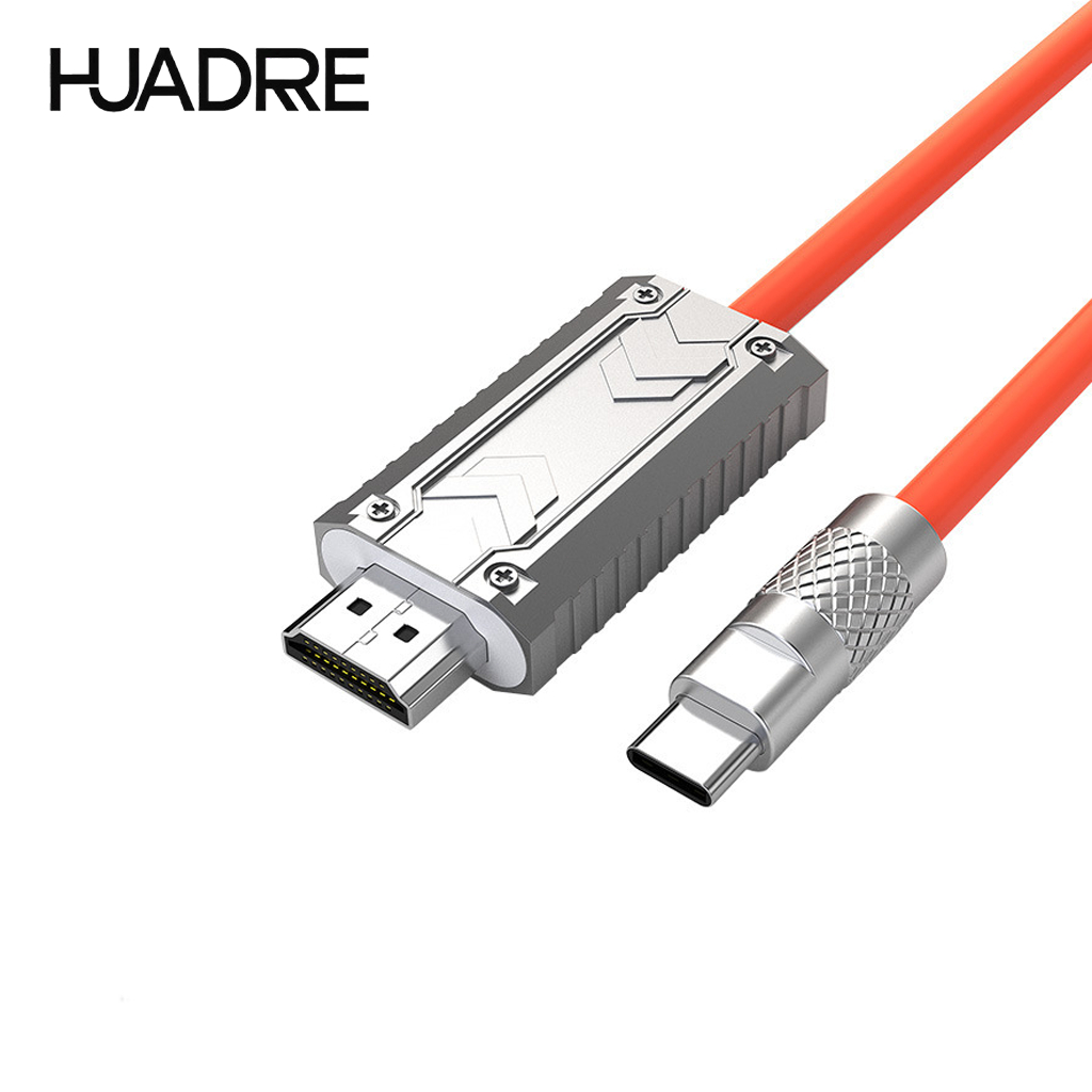 HUADRRE Adapter Kabel HDMI to Type C 4K 30Hz Converter HP Laptop ke Proyektor & Monitor