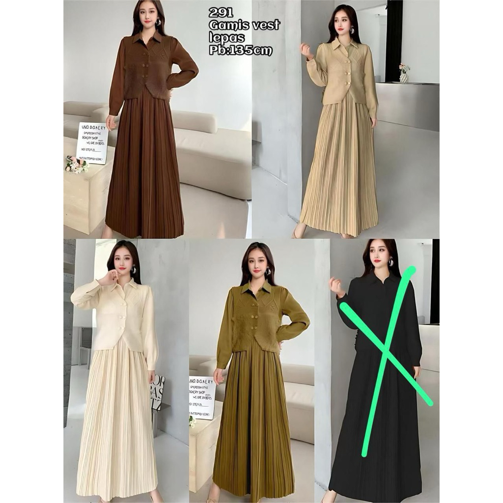 gamis codoray dengan vest import premium