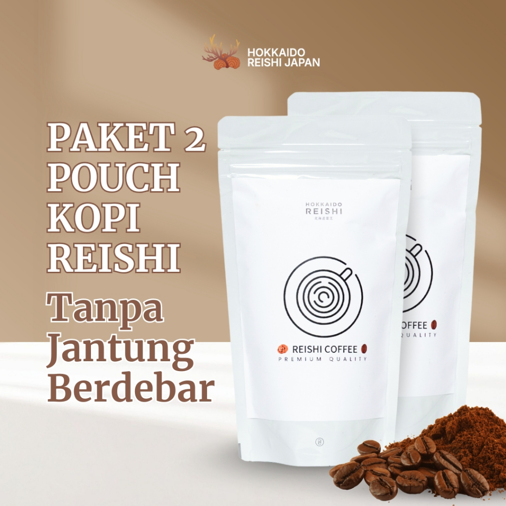 Paket Hemat 2 pcs Lingzhi Hokkaido Reishi - Ouku Reishi Coffee - Kopi Herbal Jamur Reishi Jepang