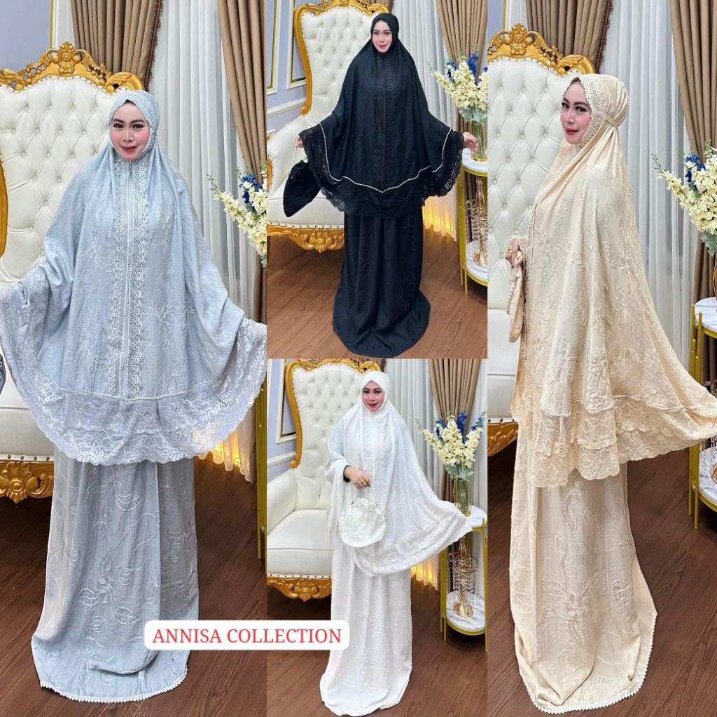 MUKENA DEWASA/MUKENA MODEL TERBARU/MUKENA BAHAN SIMER/MUKENA RENDA
