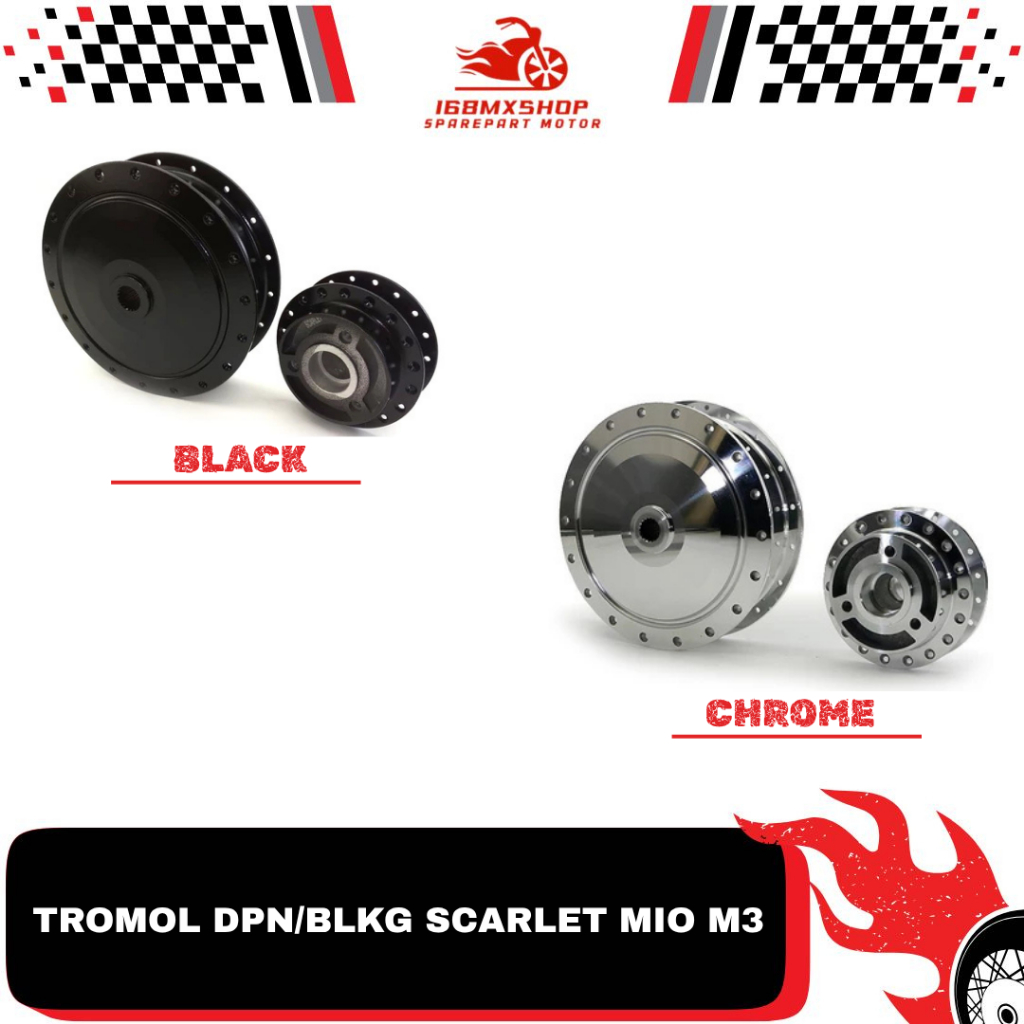 Tromol Depan & Belakang Mio M3 " Original Scarlet "
