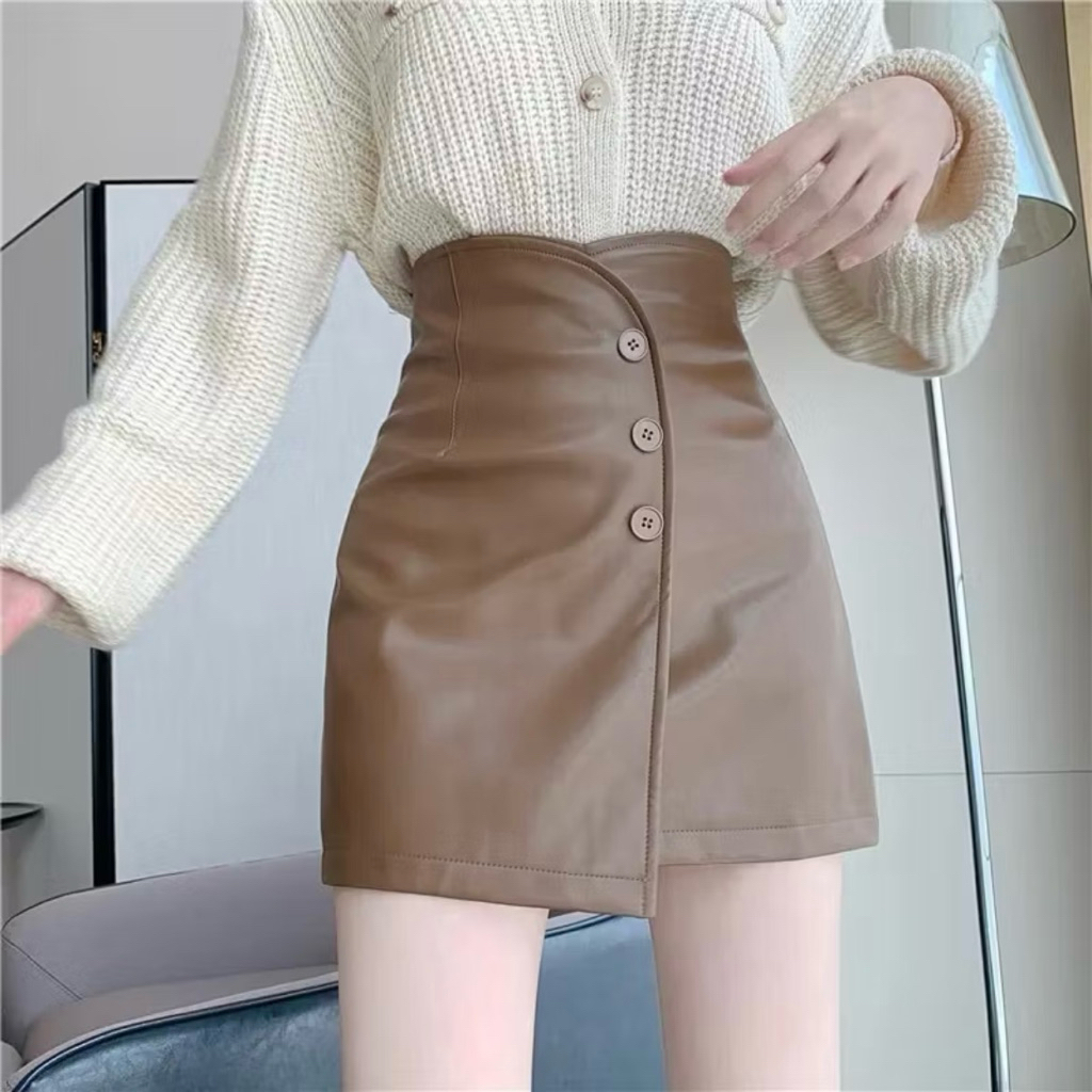 Preloved rok kulit highwaist