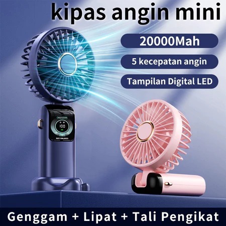 Kipas Kecil Portabel Mini Kipas Gantung Leher Genggam Berdiri Tiga Model Kipas Usb Angin Tinggi Luar