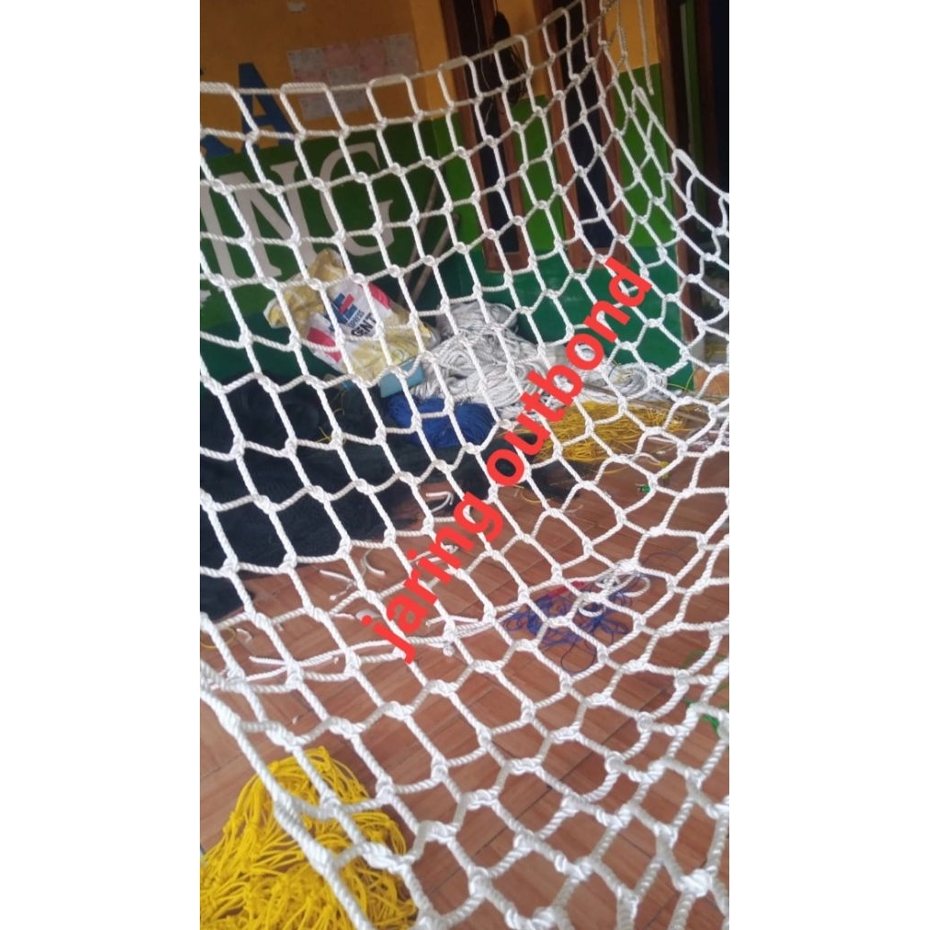 jaring pengaman, jaring hammock tali nilon 16mm