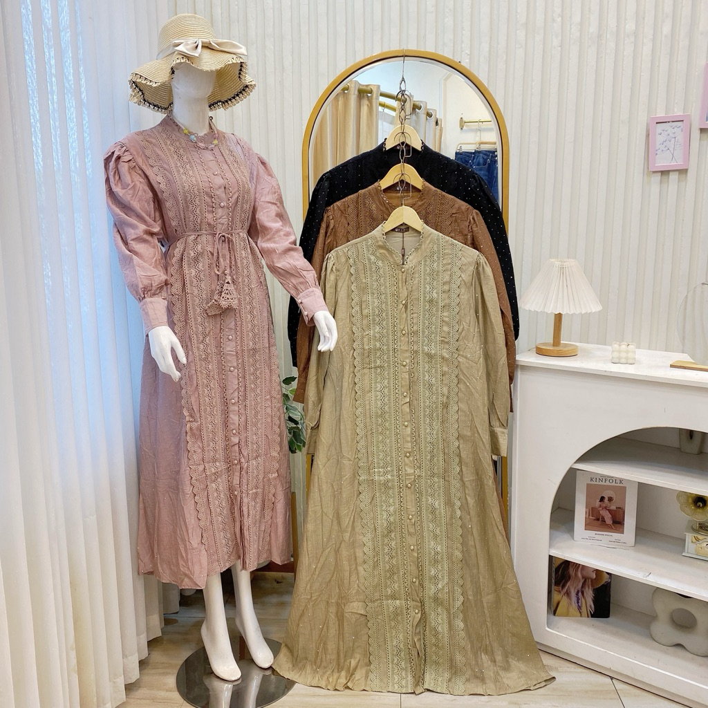 Gamis Renda Manik"tali pita