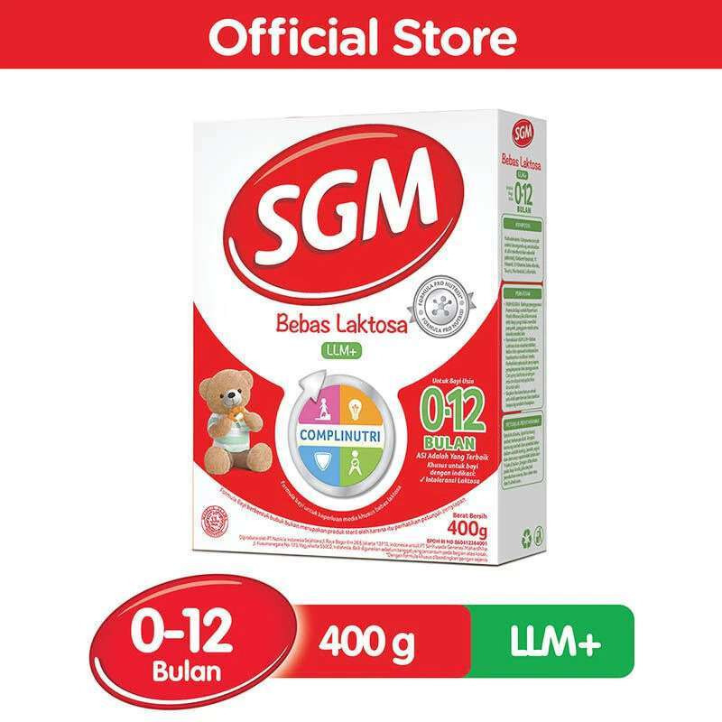 SGM LLM+ Bebas Laktosa Susu Formula 400gr