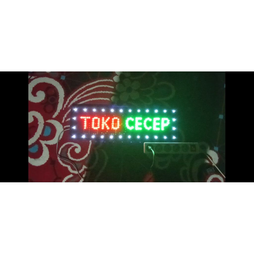 lampu LED request nama toko