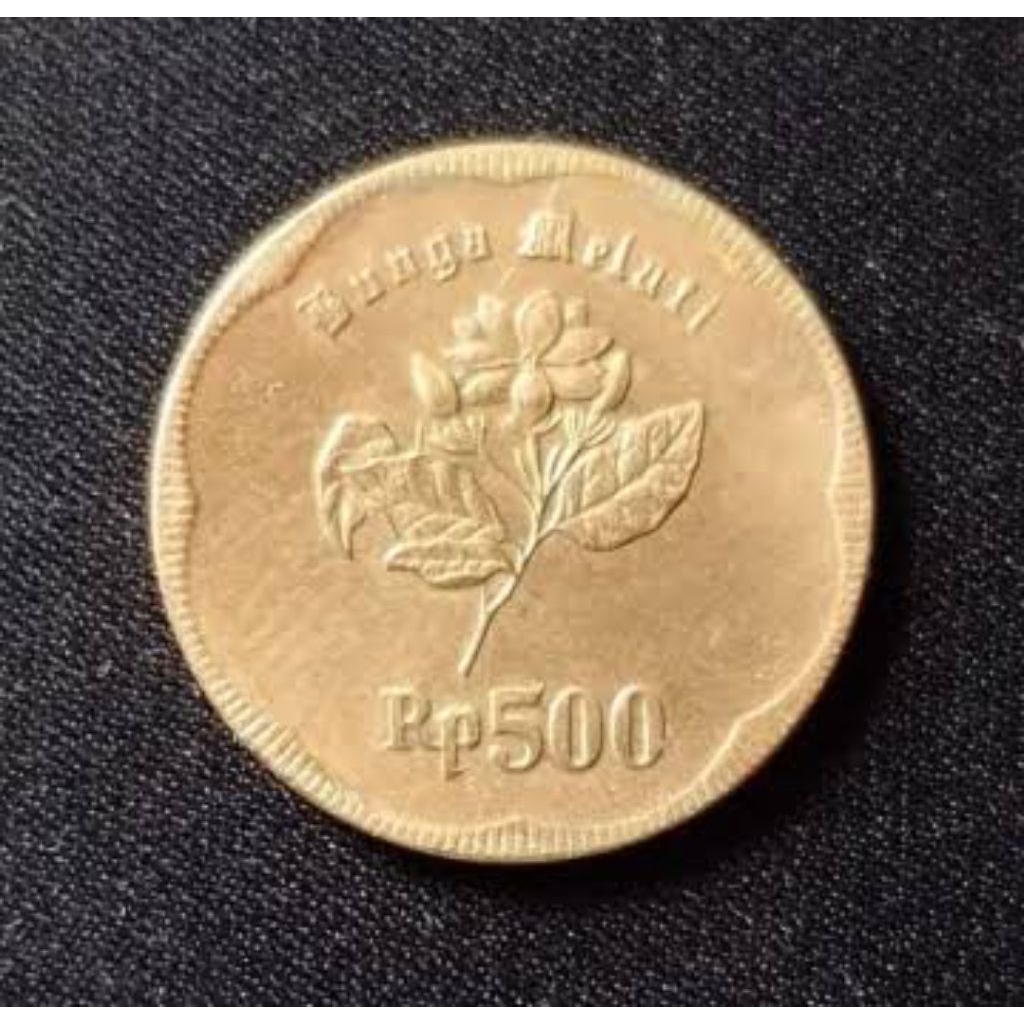 Uang koin 500 Melati besar Th 1991 kondisi (Sudah Dicuci)