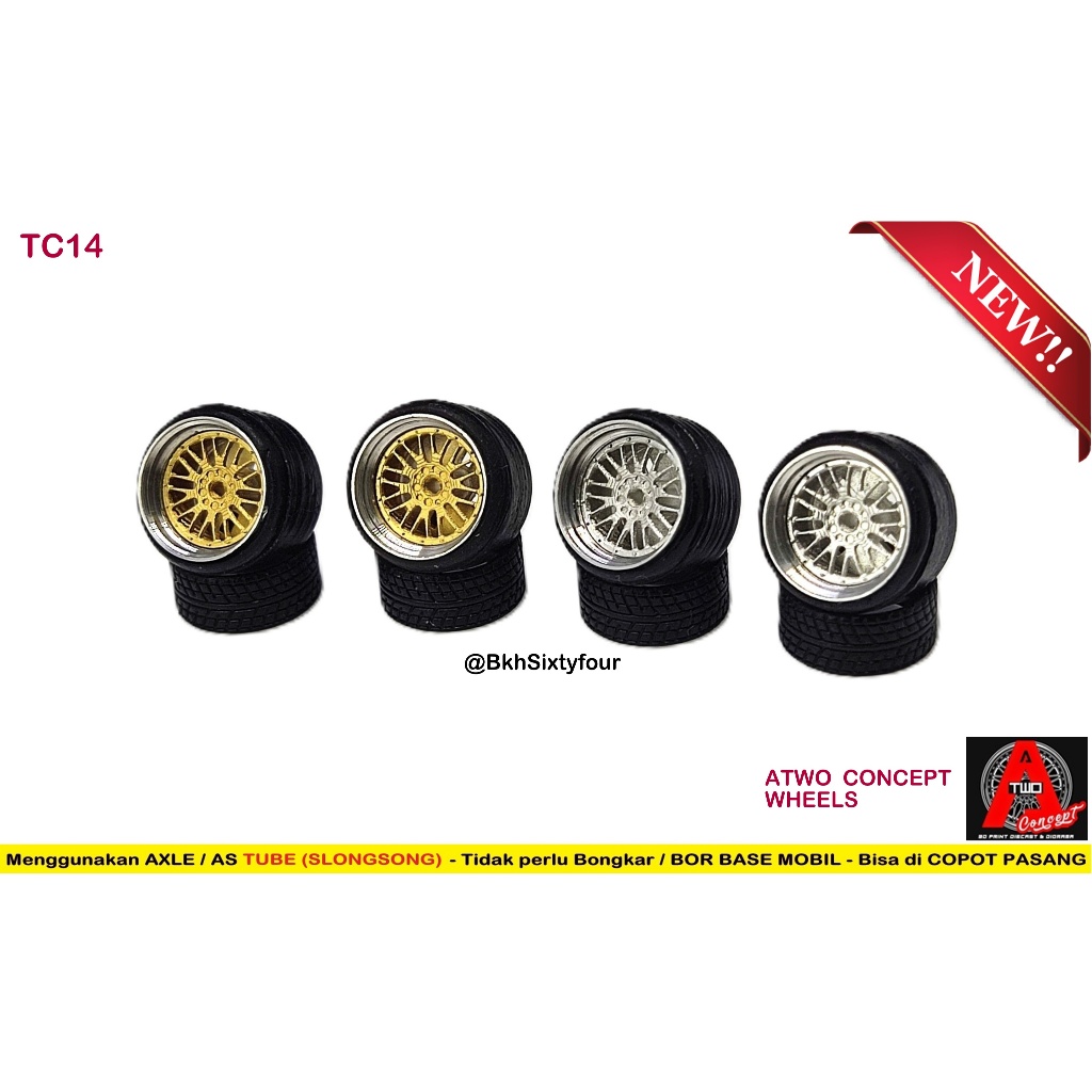 Ban Karet Atwoo Concept TC14 PREMIUM ALLOY CCW Classic 10mm AXLE SELONGSONG