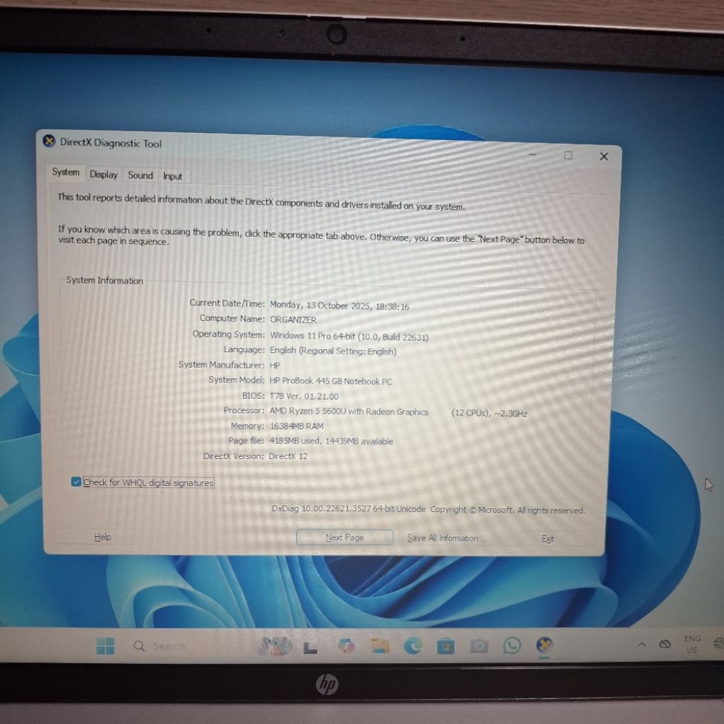 Hp Probook AMD Ryzen 5-5600U