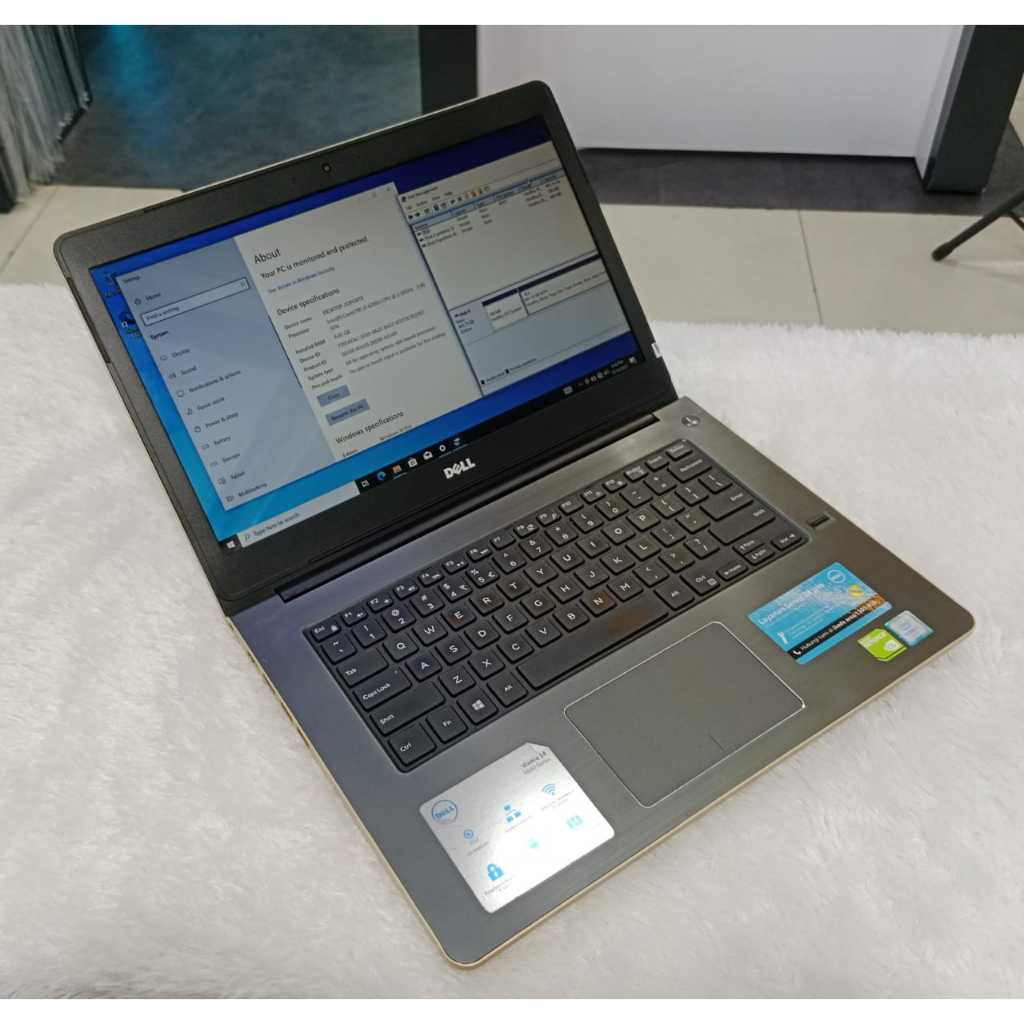 Laptop Leptop Bekas Second  Dell core i5 gen6 ram 8gb ssd 256 gb vga nvidia 2 gb 14 inc siap pakai d