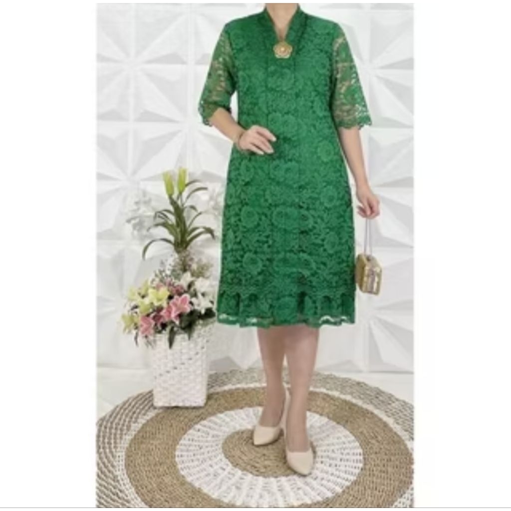 Dres Natal Dres Catline Dres Brokat Dres Pesta Dres Kondangan Dres Wanita Dres Modern