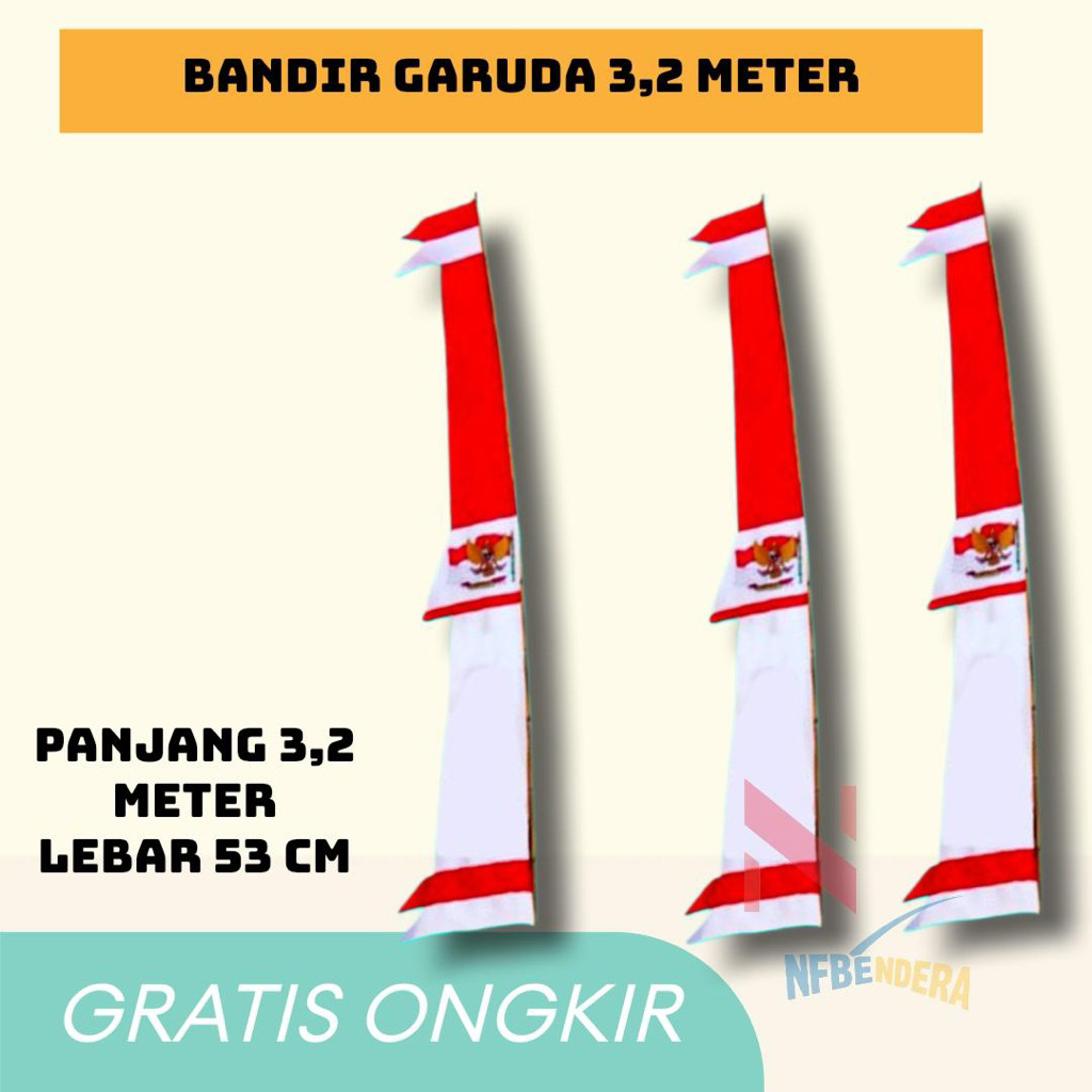 UMBUL UMBUL BANDIR MERAH PUTIH 3,2M PROMO