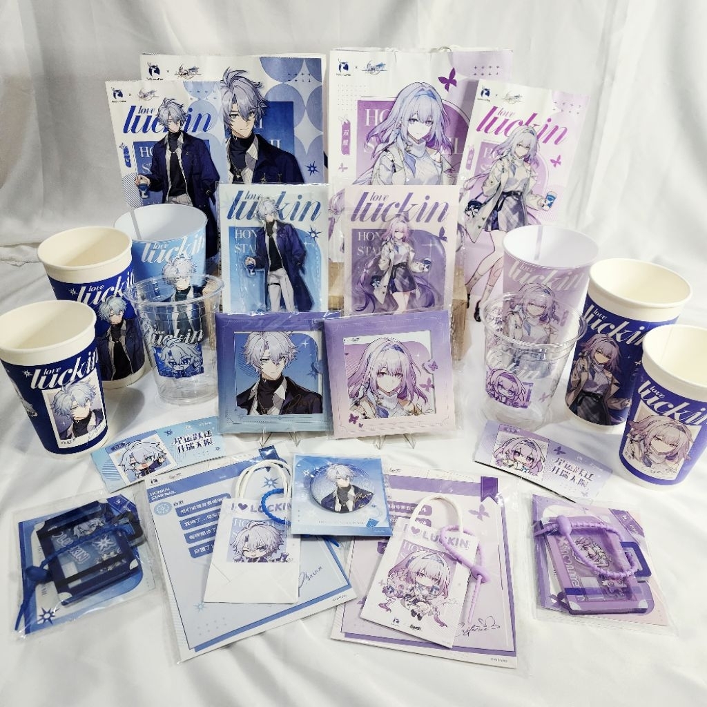 READY Original Merch Mihoyo Collab Event Honkai Star Rail HSR X Luckin Coffee Phainon Castorice Stan