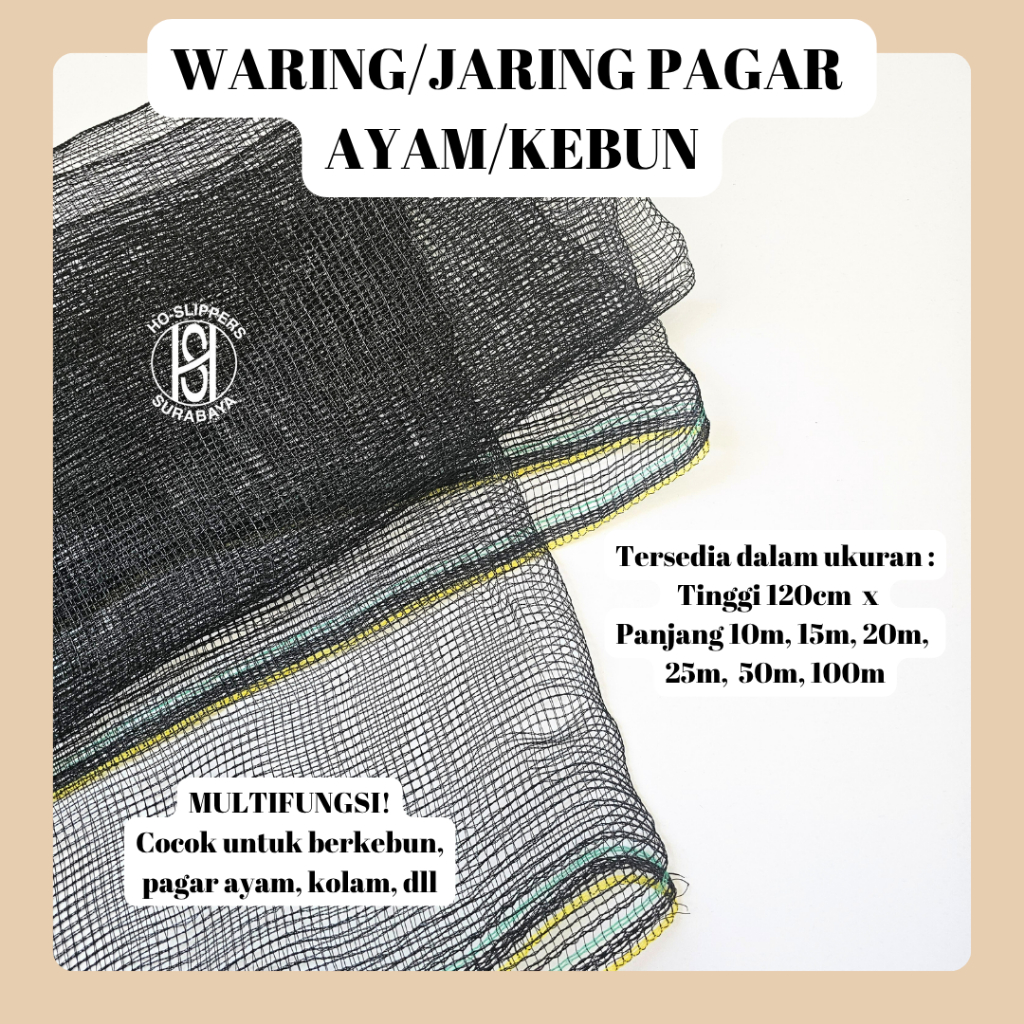 WARING / PAGAR AYAM / JARING / PAGAR TANAMAN / JARING AYAM / WARING HITAM / KANDANG TERNAK IKAN