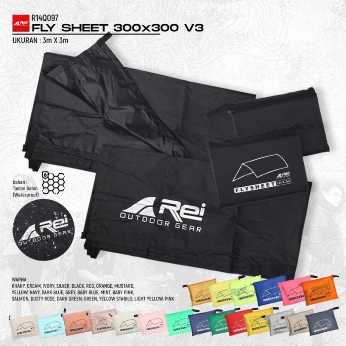 REI FLYSHEET TUTUP TENDA AREI OUTDOORGEAR UKURAN 3X3 M