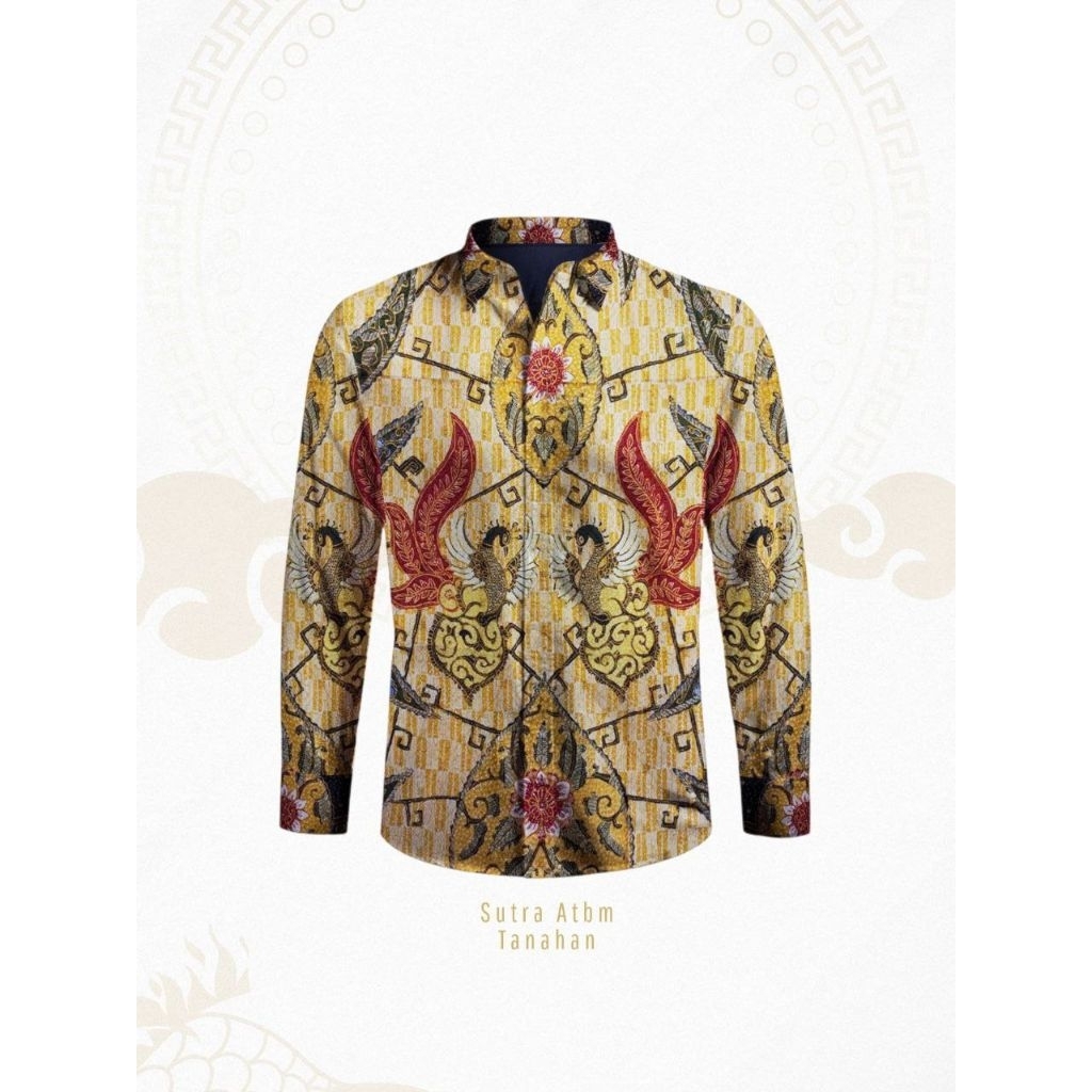 Kemeja Batik Tulis Sutra ATBM Tanahan Pria Handmade