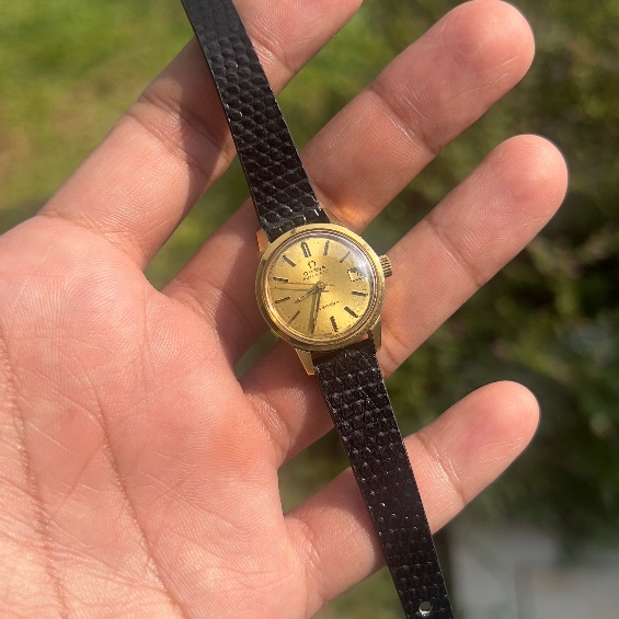 (BOOKED) Jam Tangan Vintage Wanita Omega Geneve Automatic Gold Plated