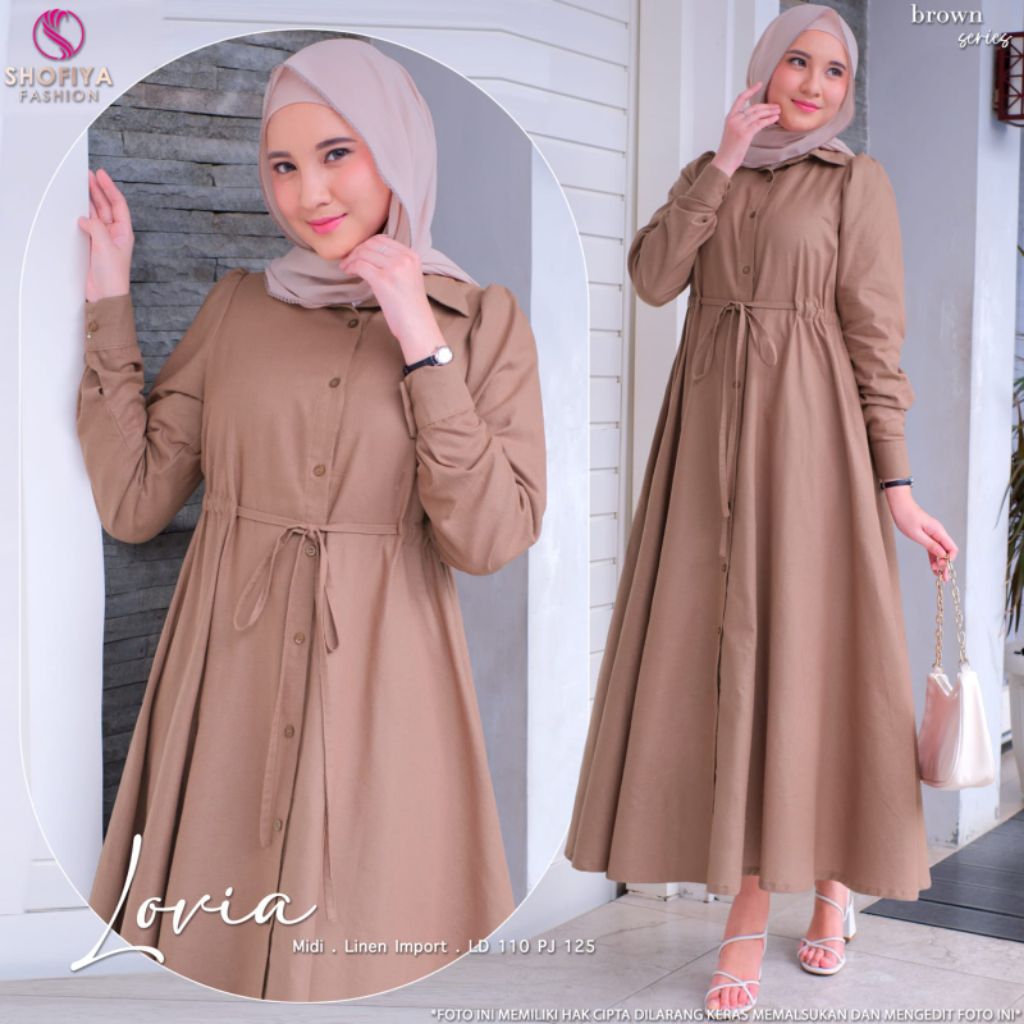 [NEW] MIDI DRESS LOVIA BY SHOFIYA // FASHION MUSLIM //FUJI MIDI BY SHOFIYA