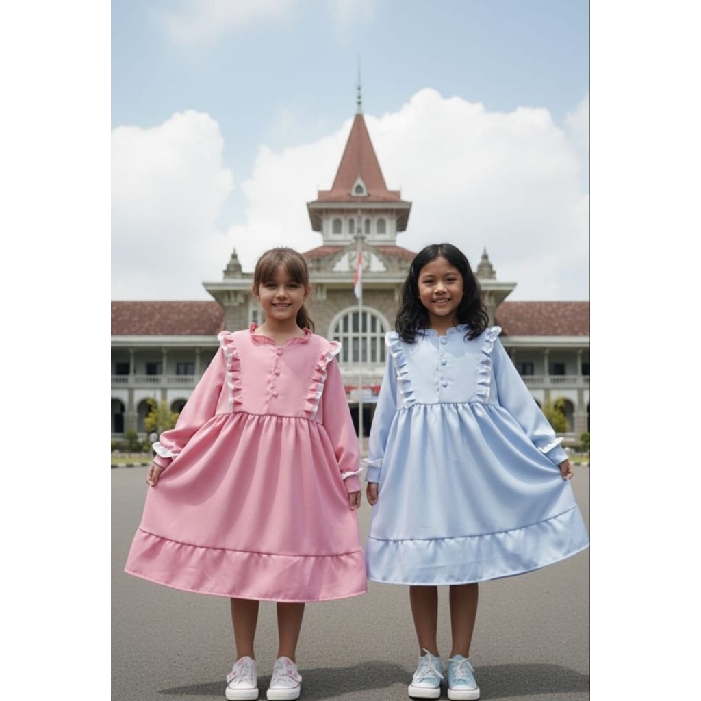 Dres anak - Tunik anak - Dres remaja - anak tanggung - baju cewek muslim
