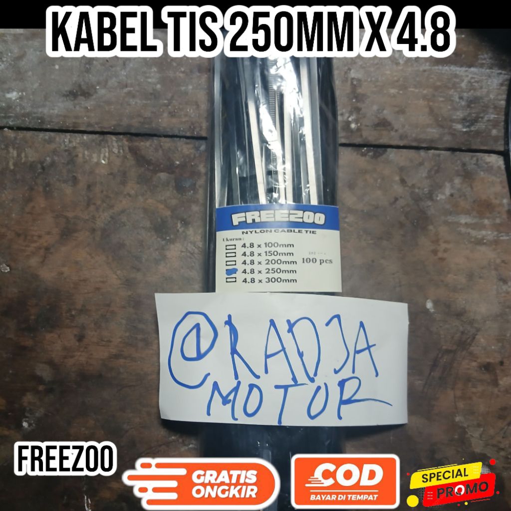 kabel tali tis ties ripet 4.8 x 250mm Freezoo