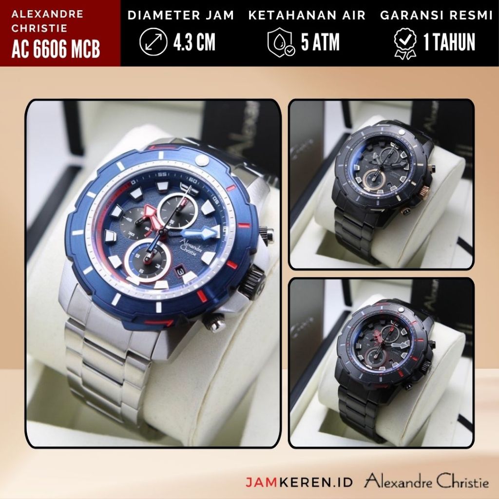 Jam Tangan Pria - Alexandre Christie - Jam Tangan AC - Jam Tangan AC Pria Original 100% AC 6606 MC