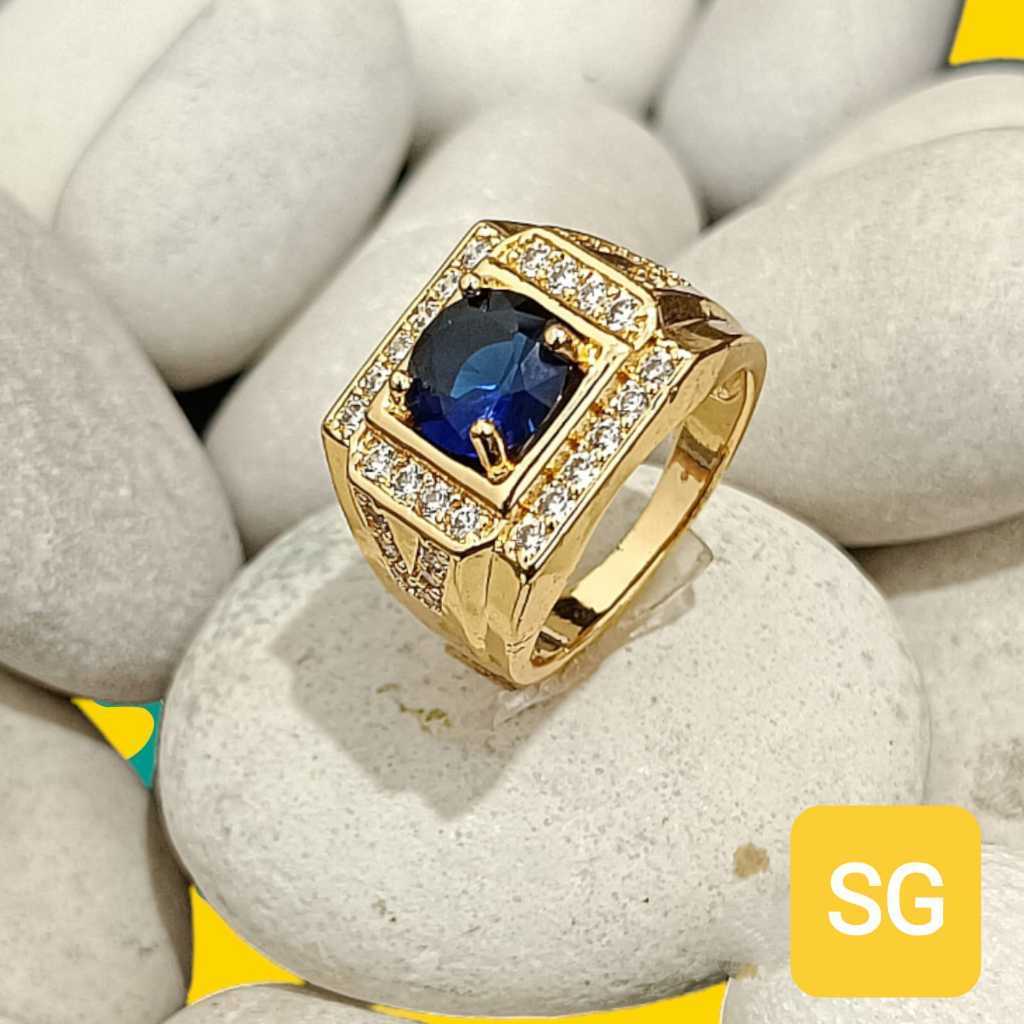 HOT CINCIN BATU PRIA TITANIUM ANTI KARAT CINCIN PRIA BATU CINCIN TITANIUM CINCIN TERBARU