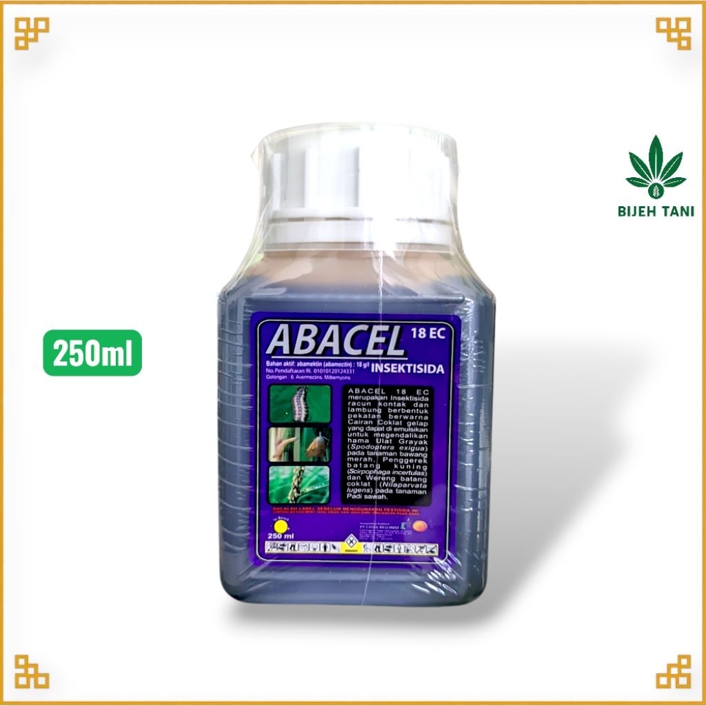 Abacel 18 EC Insektisida Abamektin 250ml Kuning Muda Sistemik Efektif Melawan Hama Tanaman Hortikult