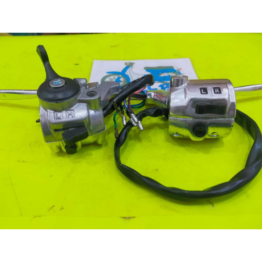 holder saklar tombol lampu switch set handel kanan kiri motor yamaha L2G L2 G L2S YL2 YL2G YB100 YB 