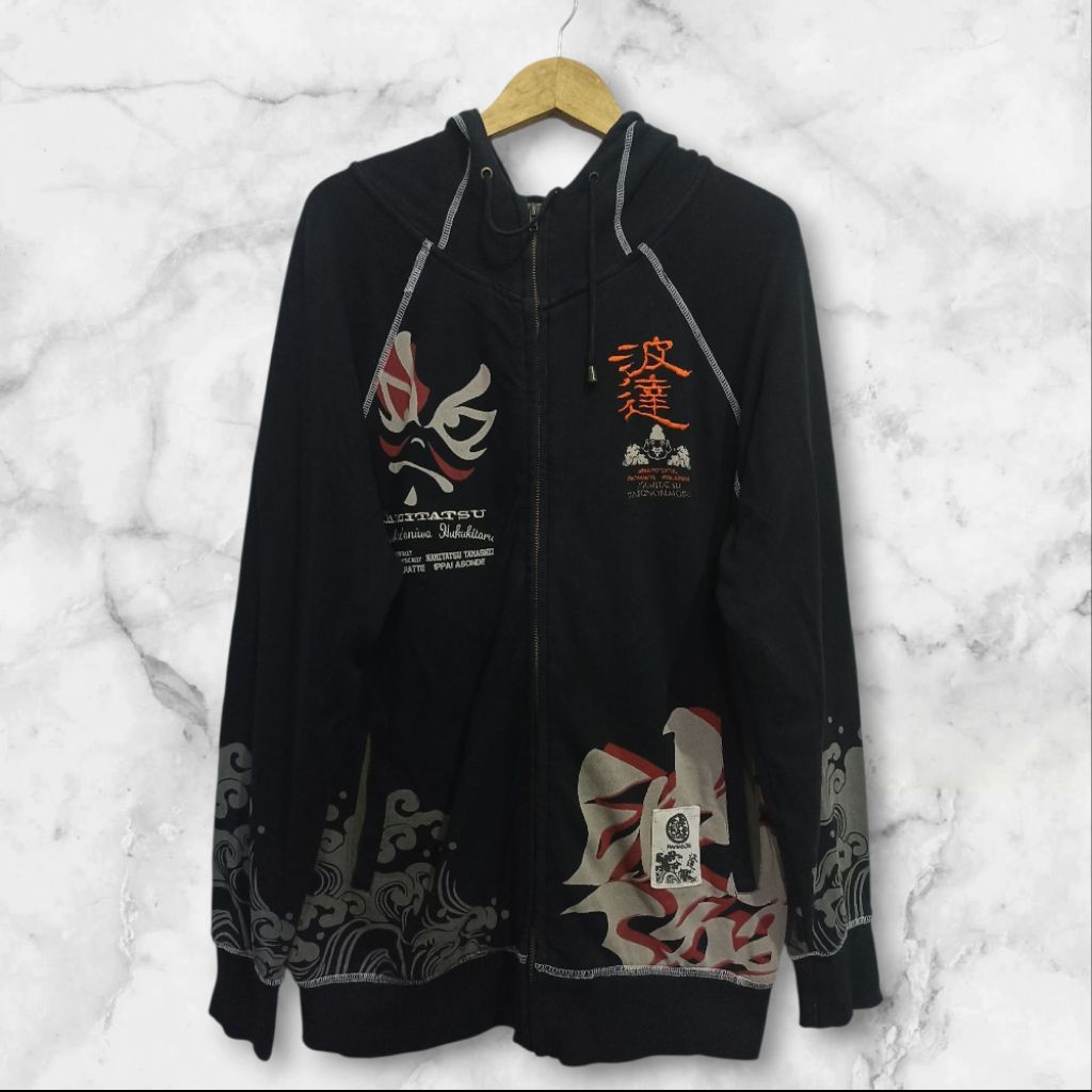 preloved hoodie zipper sukajan hitam size XL