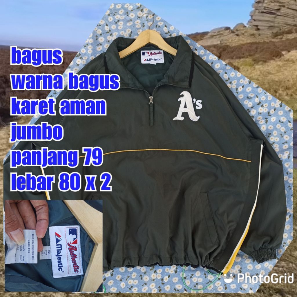 jaket windbreaker vintage besar jumbo authentic collection Majestic