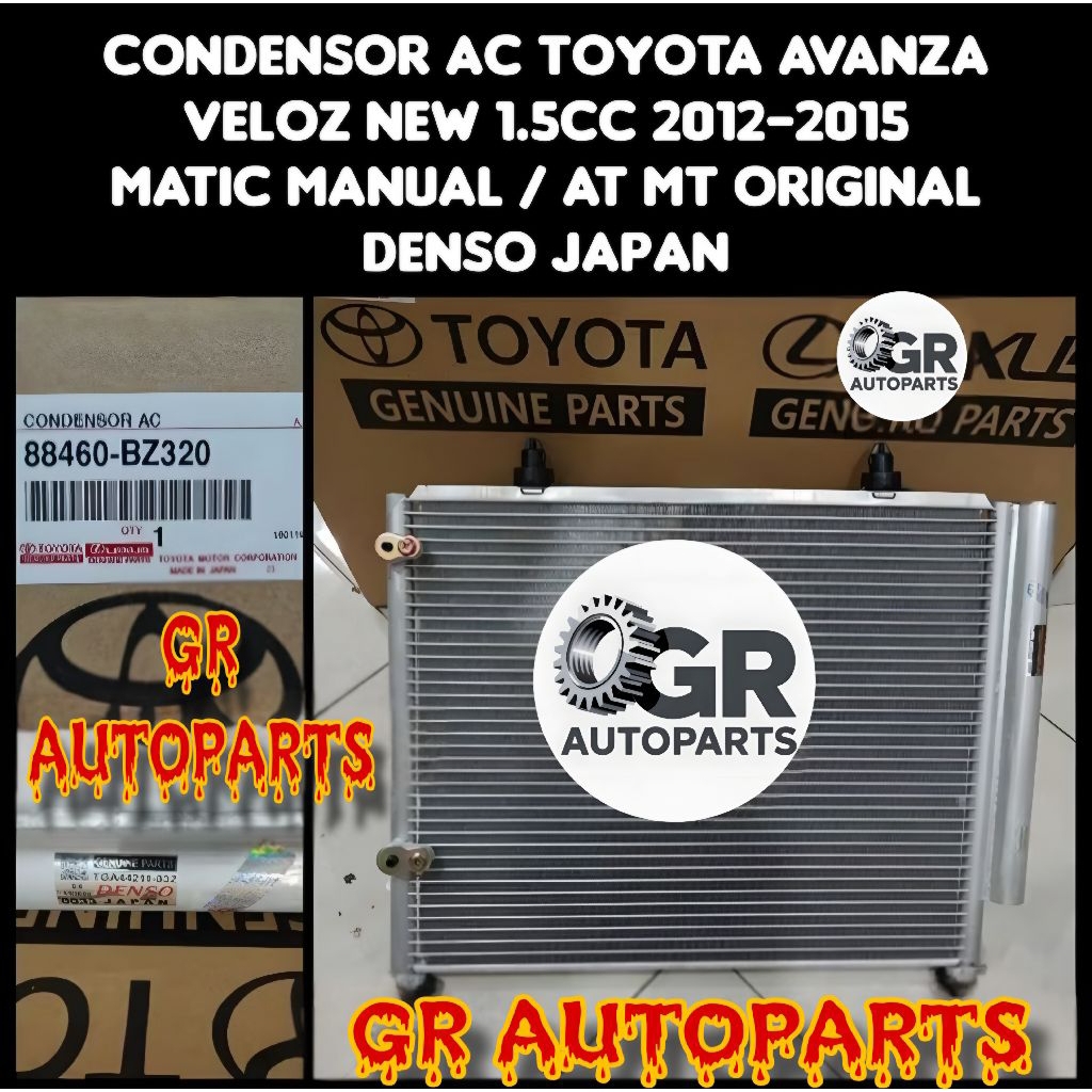 CONDENSOR AC KONDENSOR TOYOTA AVANZA VELOZ NEW 1.5 2012-2015 DENSO JAPAN