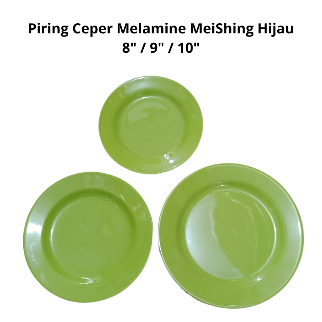 piring ceper hijau bahan melamine