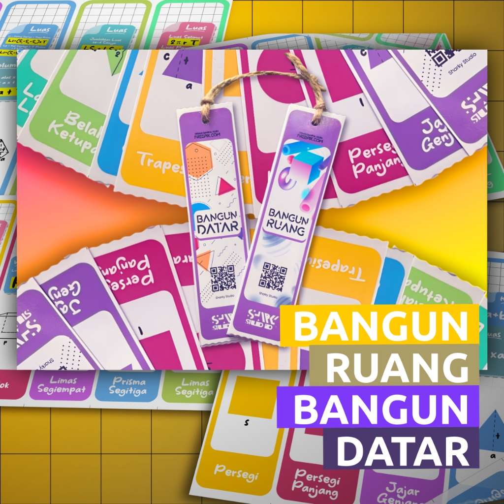 RUMUS BANGUN DATAR BANGUN RUANG FLASHCARD MATEMATIKA