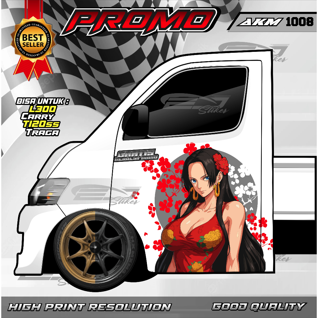 DECAL PINTU MOBIL PICK UP / STIKER PICK UP CARRY TRAGA GRANMAX VARIASI MOBIL PICK UP - AKM 1008