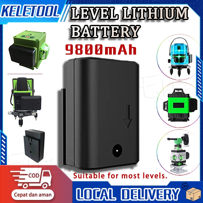 Isi ulang level laser Baterai Baterai Lithium 9800mAh Tahan Lama Untuk Laser Bundling Baterai laser 