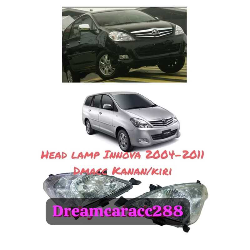 HEAD LAMP INNOVA 2004 2005 2006 2007 2008 2009 2010 2011  LAMPU BESAR INOVA KANAN KIRI