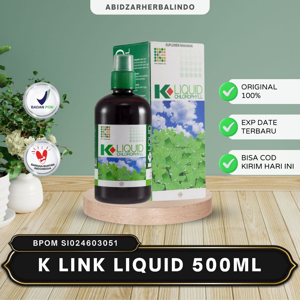 K Liquid Chlorophyl K Link 500 Ml Chlorophyl Chlorofil Clorophyl Klorofil Cairan Herbal Detok Tubuh