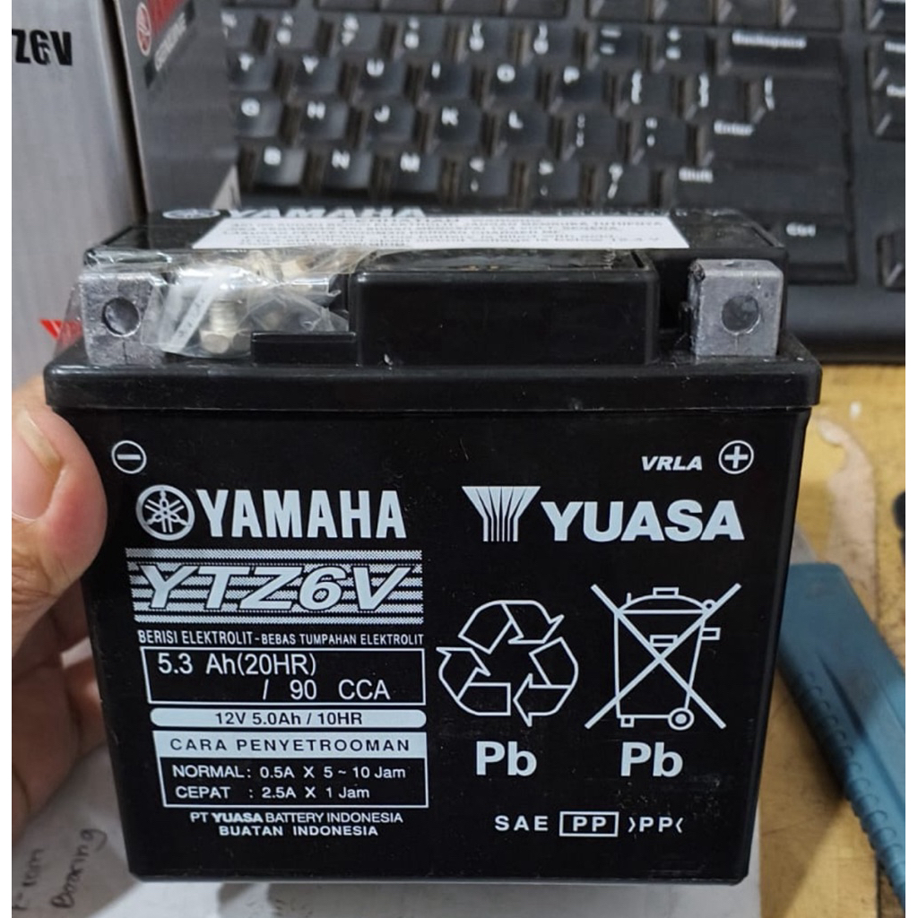 AKI BATERAI YAMAHA  YTZ6V Original Yuasa Yamaha Part