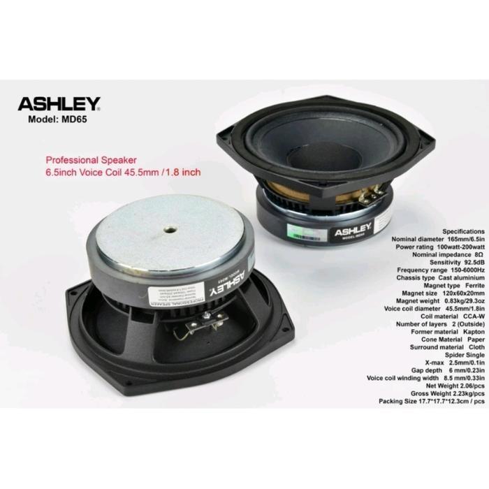 Speaker Ashley MD65 Original MD 65 6 inch