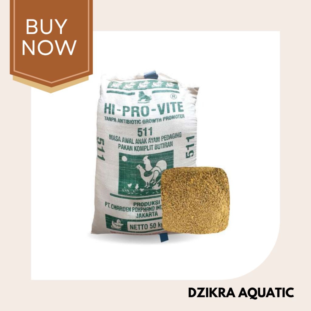 Voer Pakan Akan Burung Unggas Buras Hi Pro Vite Bravo BR511 BR512